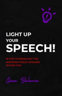 Light up your Speech Tip Sheet Cover by Gina Balarin